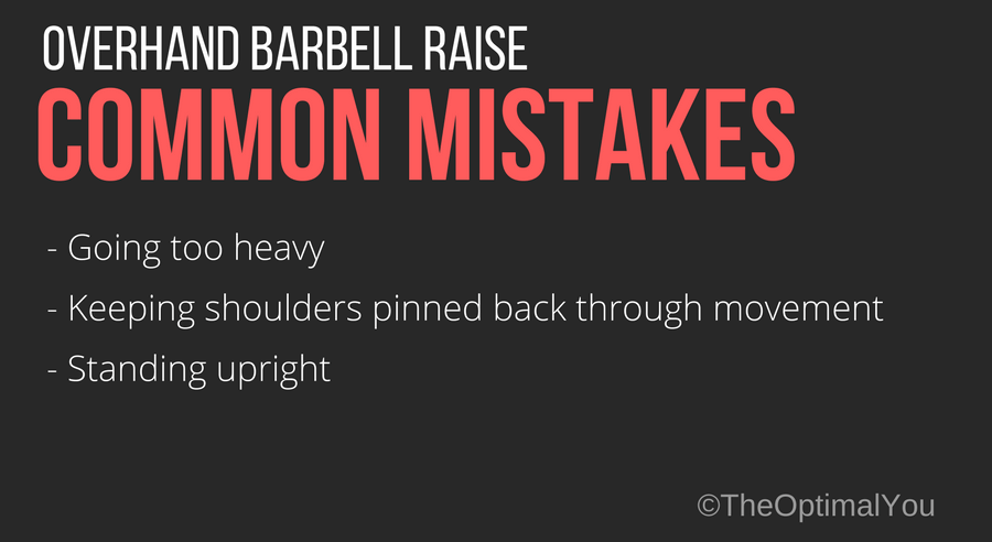 Common mistakes for the overhand barbell rows exercise