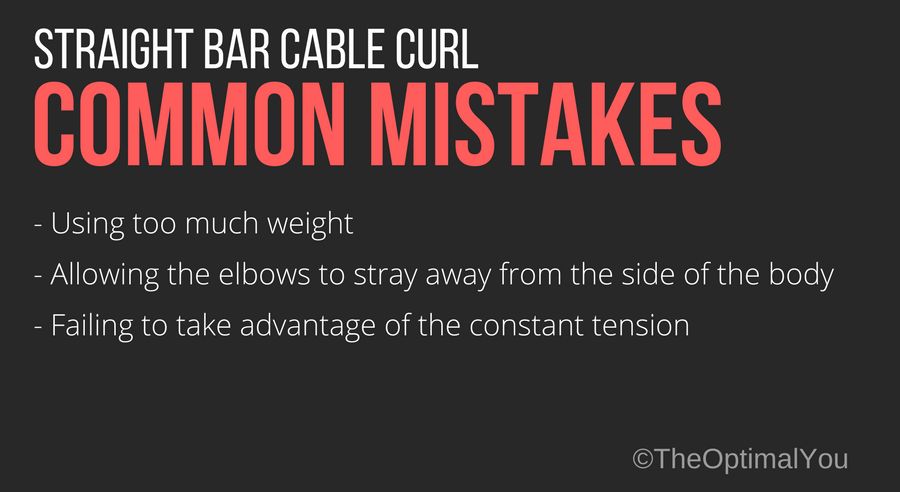 Common mistakes when performing straight-bar cable curls