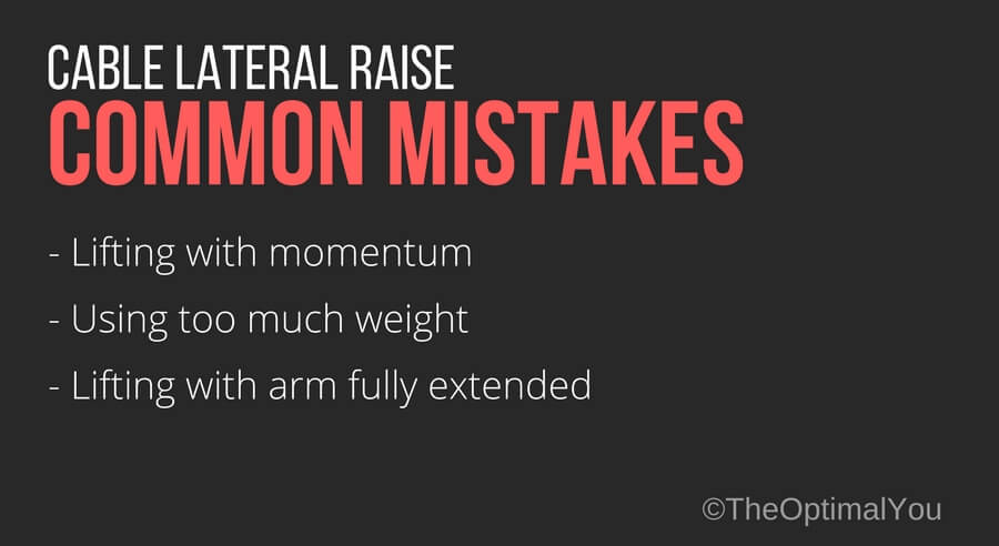 Common mistakes when performing one arm cable lateral raises