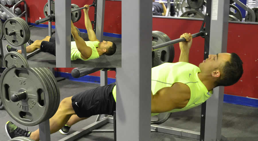 Body Weight Pull Up Smith Machine Performed by Male Personal Trainer