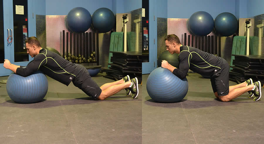 Plank Curnches with Medicine Ball Male Online Personal Training