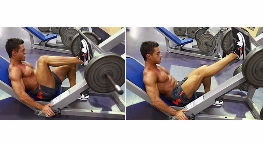 Single Leg Leg Press Performed by Male Personal Trainer