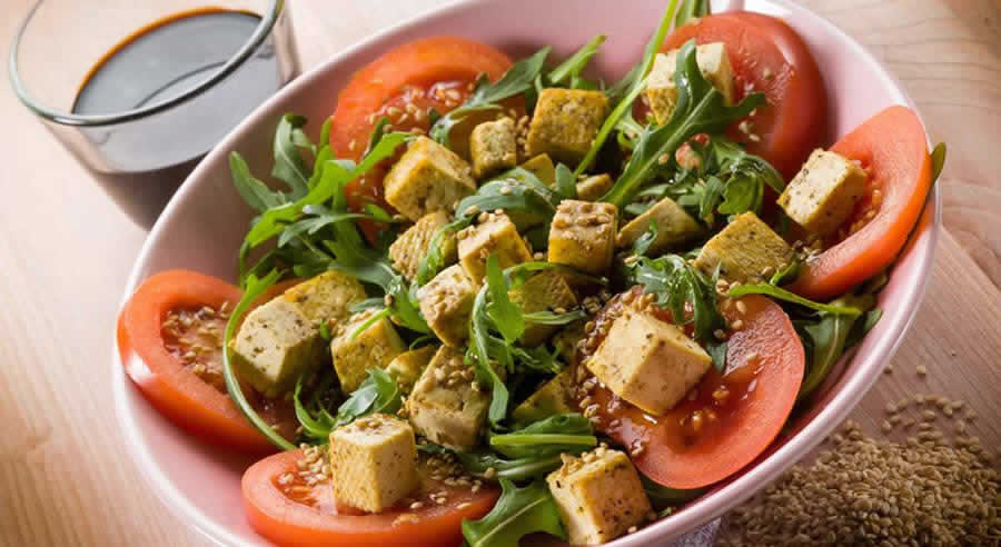 Tomato Tofu Salad as Recommended by a Holistic Nutiritonist