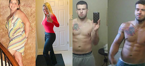 Before and after online personal training workout transformation from The Optimal You - 2nd example