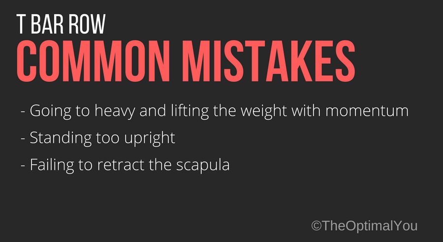Common mistakes when performing T-Bar rows